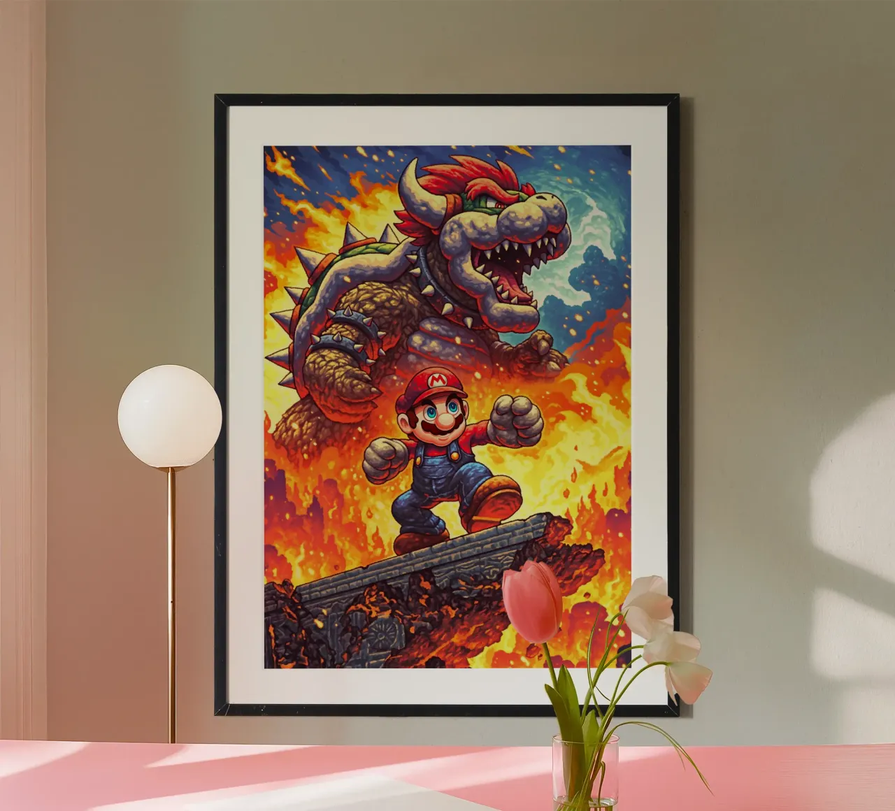 Super Mario vs Bowser poster da Stellar Creative