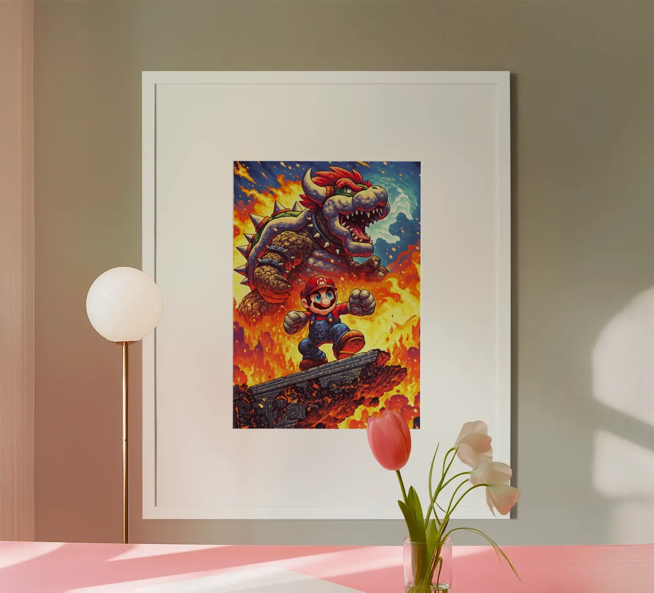 Super Mario vs Bowser poster da Stellar Creative