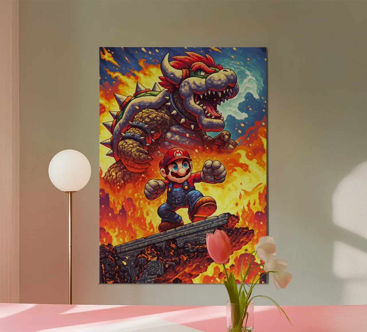 Super Mario vs Bowser poster da Stellar Creative