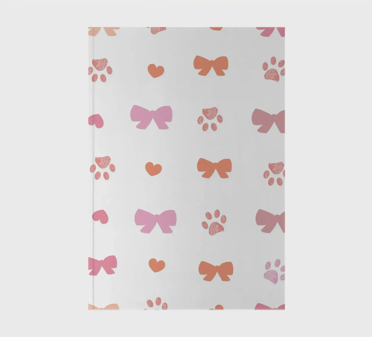 Bow ties and hearts paw prints notebook by gulsengunel