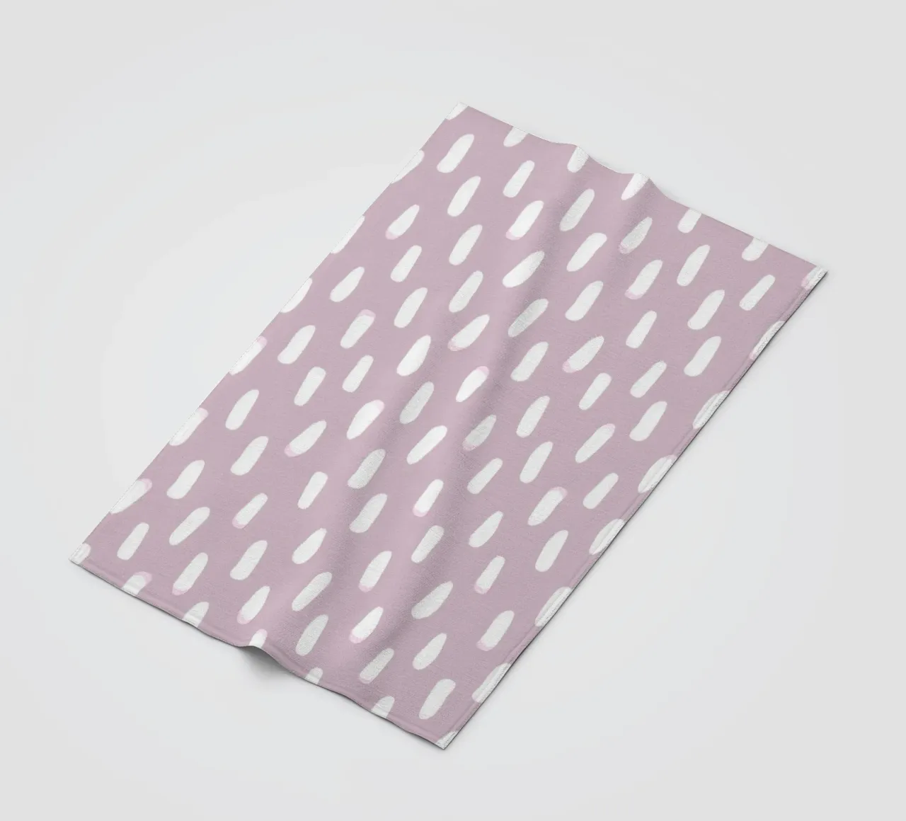 Pennello con linee bianche disegnate a mano coperta in pile da gulsengunel