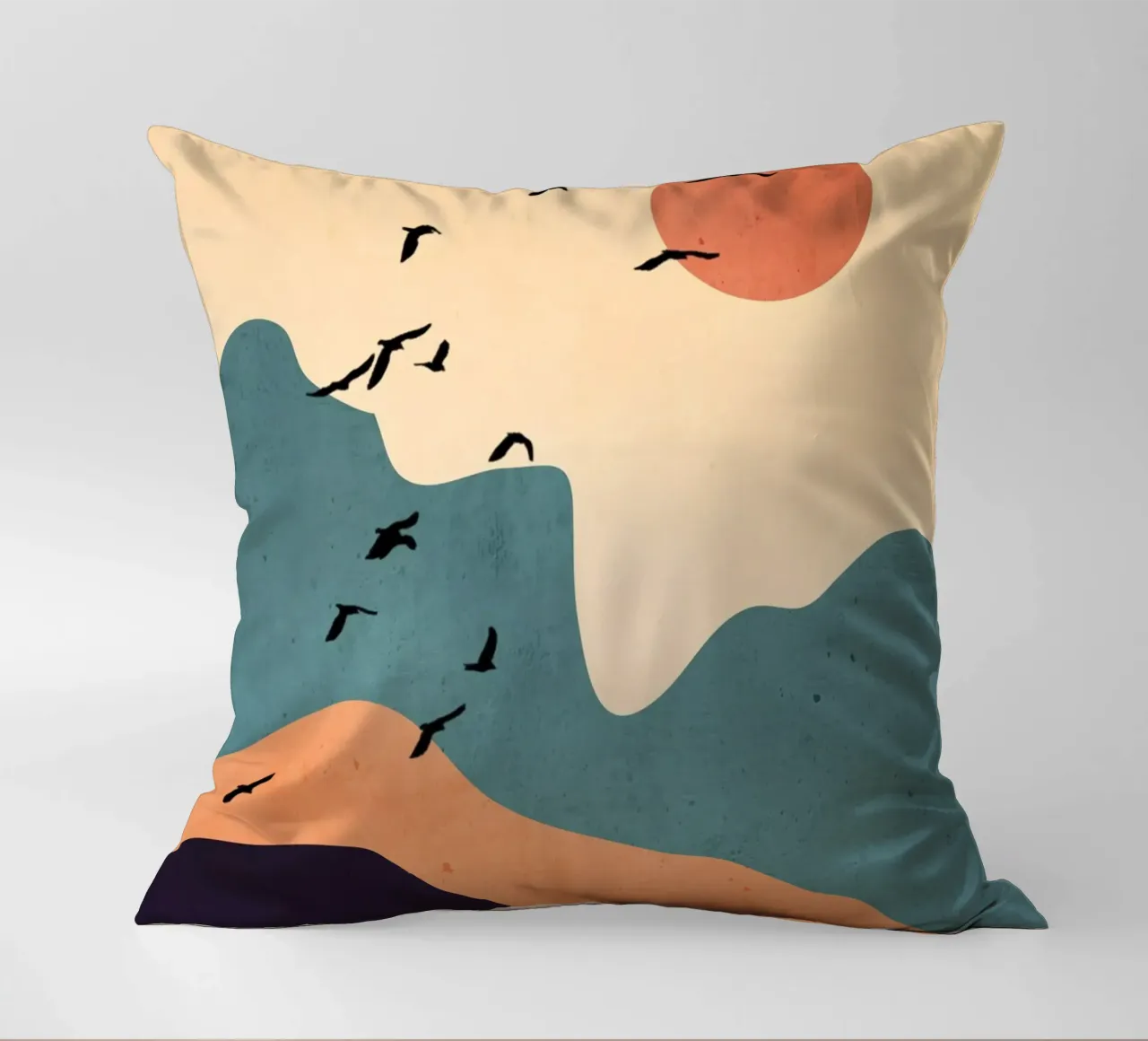 Paesaggio d'arte astratta minimale 19 cuscino da ThingDesign