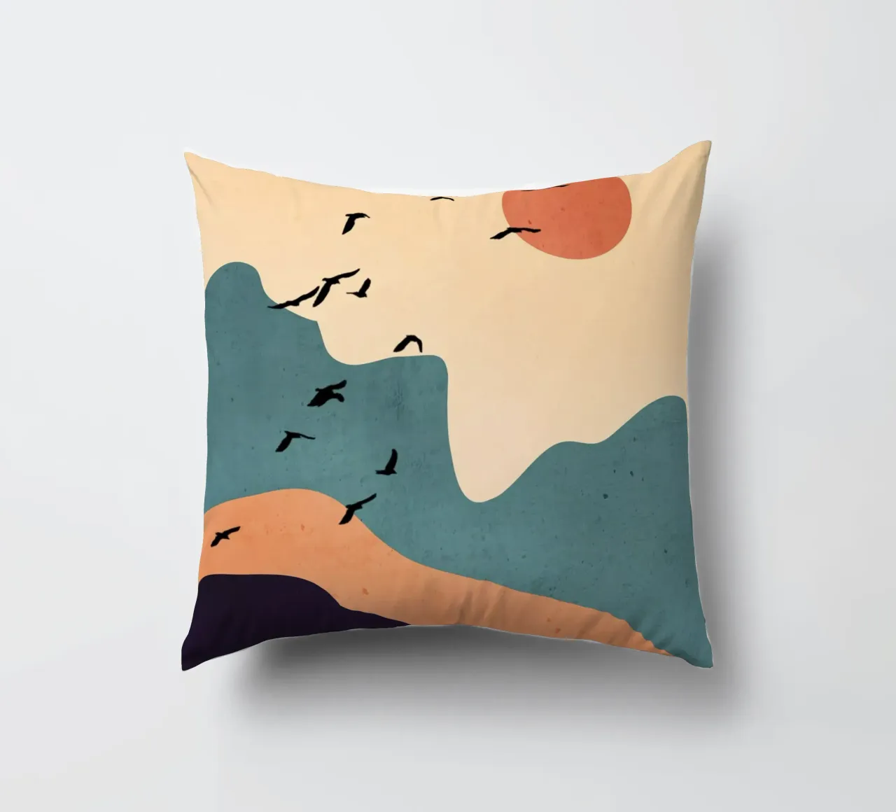 Paesaggio d'arte astratta minimale 19 cuscino da ThingDesign