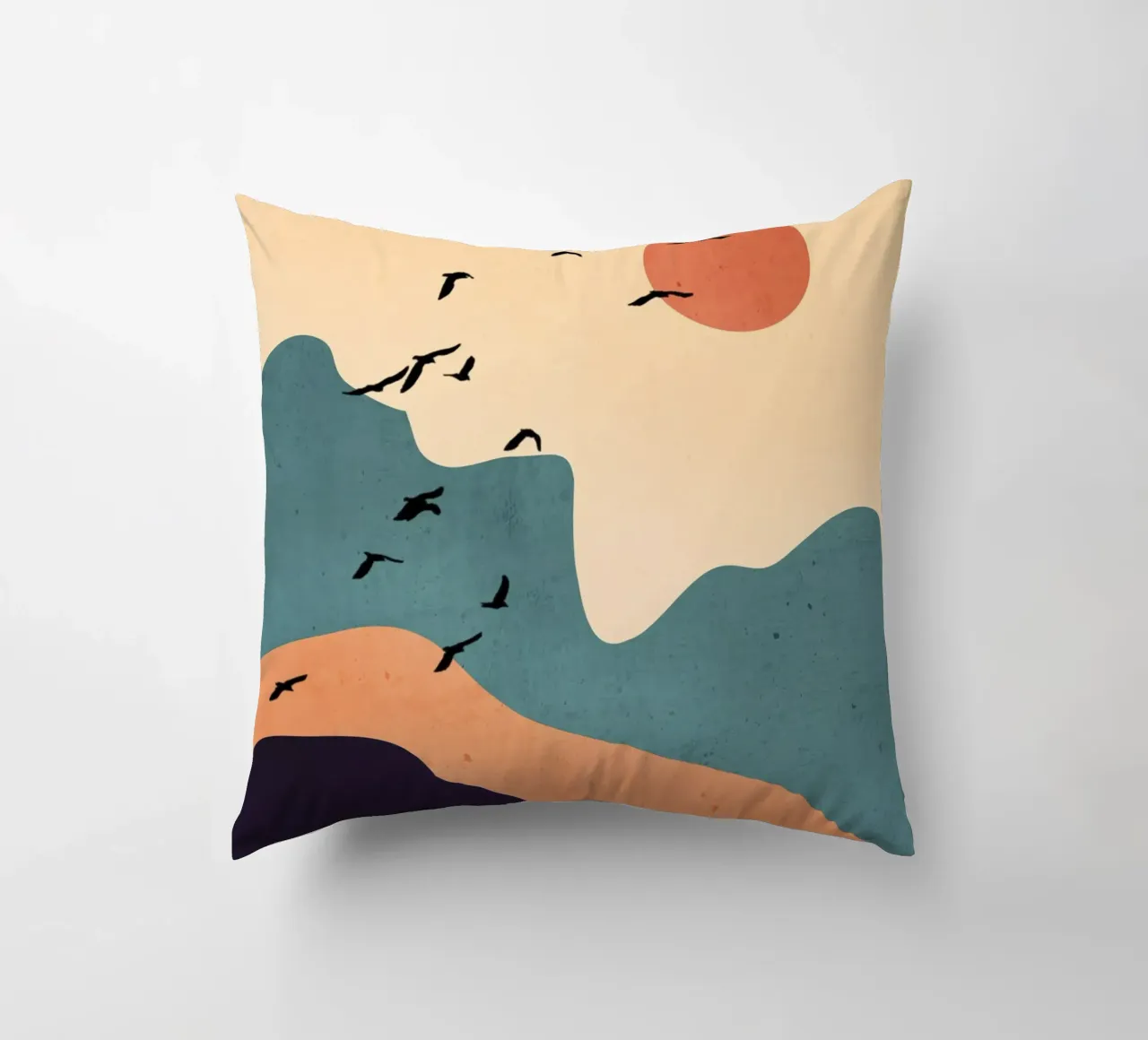 Paesaggio d'arte astratta minimale 19 cuscino da ThingDesign