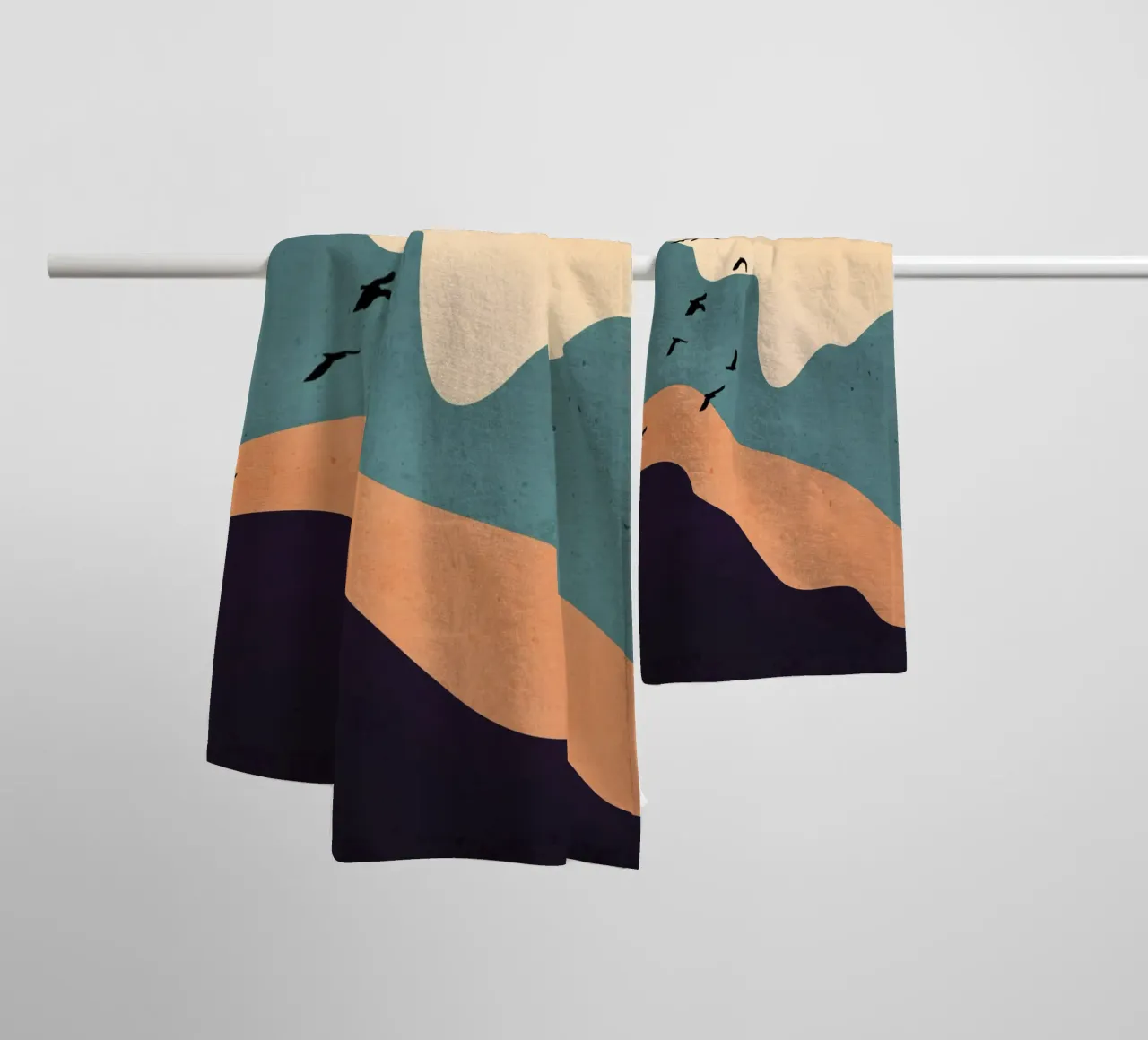 Minimal Abstract Art Landscape 19 towel by ThingDesign