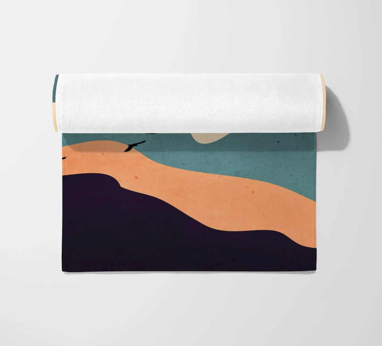 Paesaggio d'arte astratta minimale 19 telo mare da ThingDesign