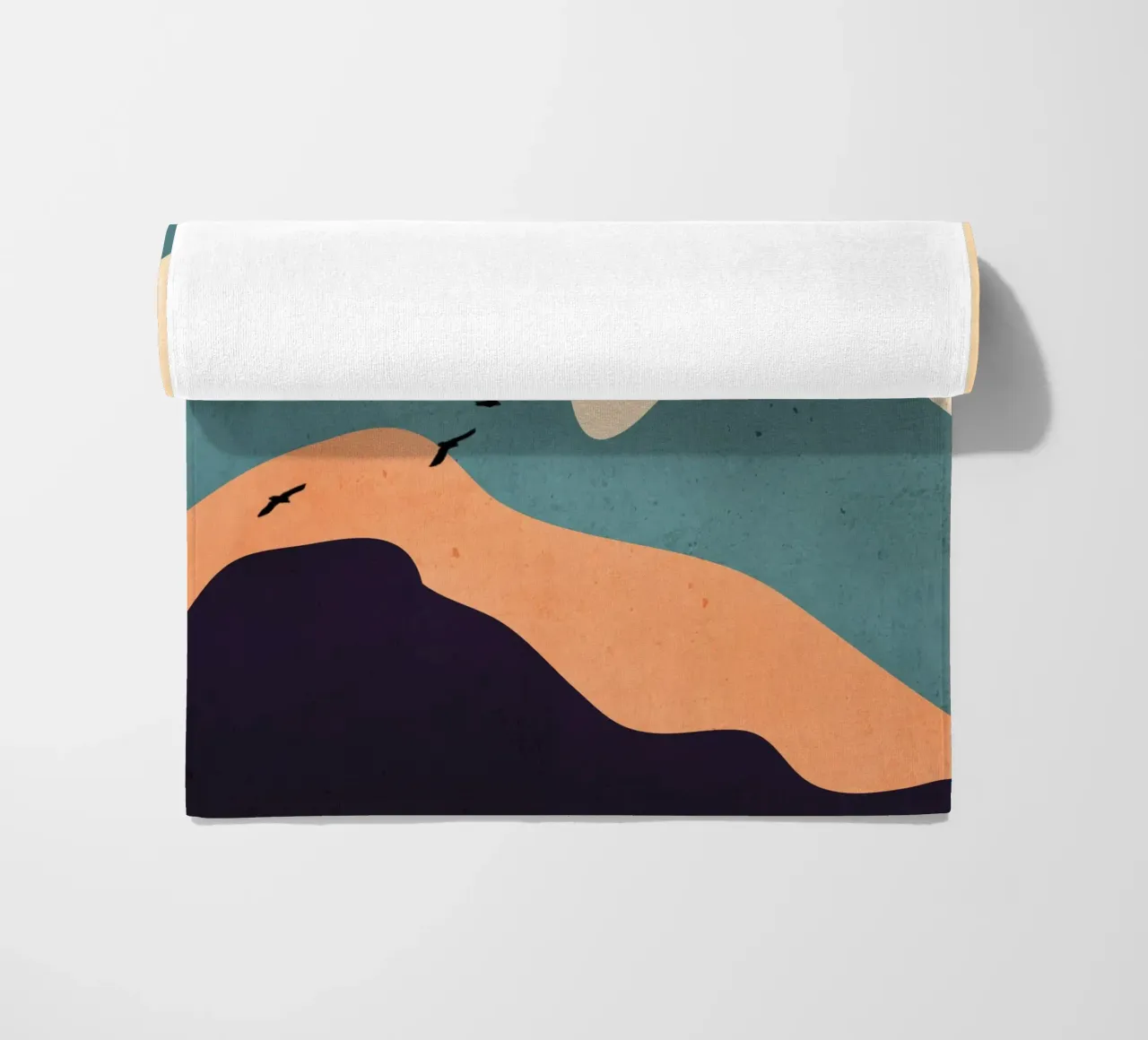 Paesaggio d'arte astratta minimale 19 telo mare da ThingDesign