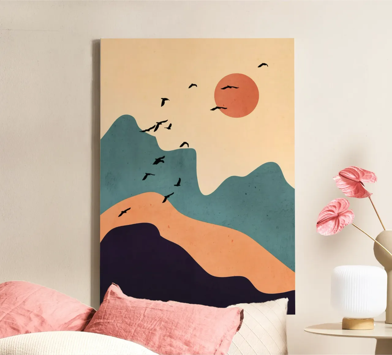 Minimal Abstract Art Landscape 19 canvas by ThingDesign