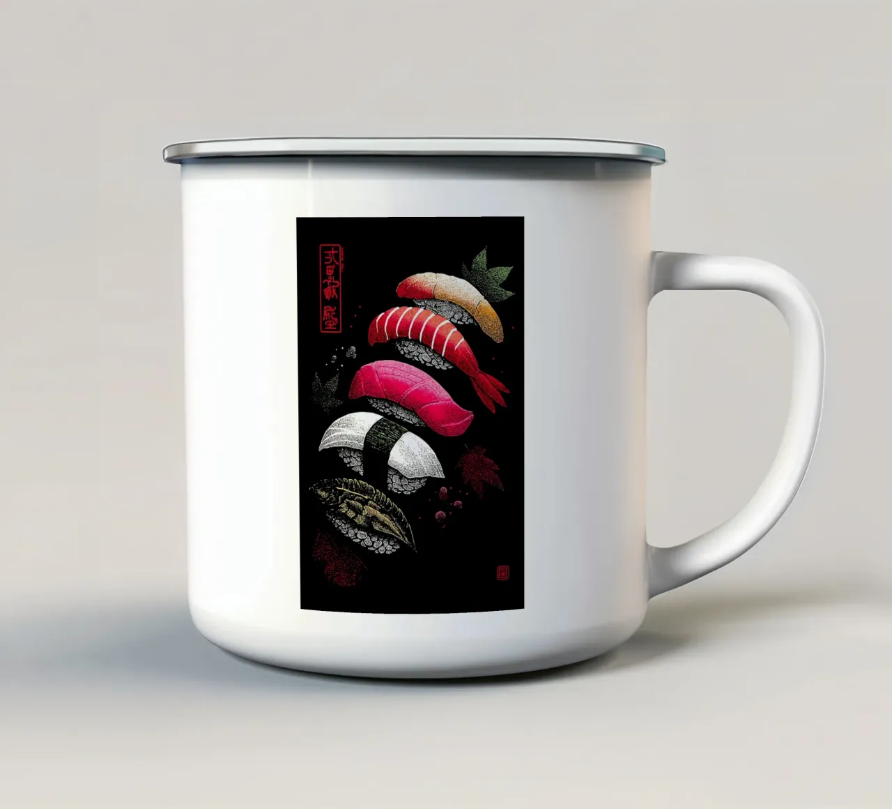 Sushi Nigiri tazza in smalto da Stellar Creative