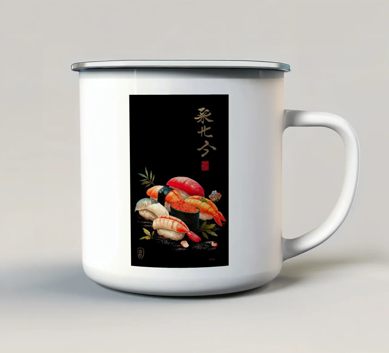 Sushi Nigiri tazza in smalto da Stellar Creative