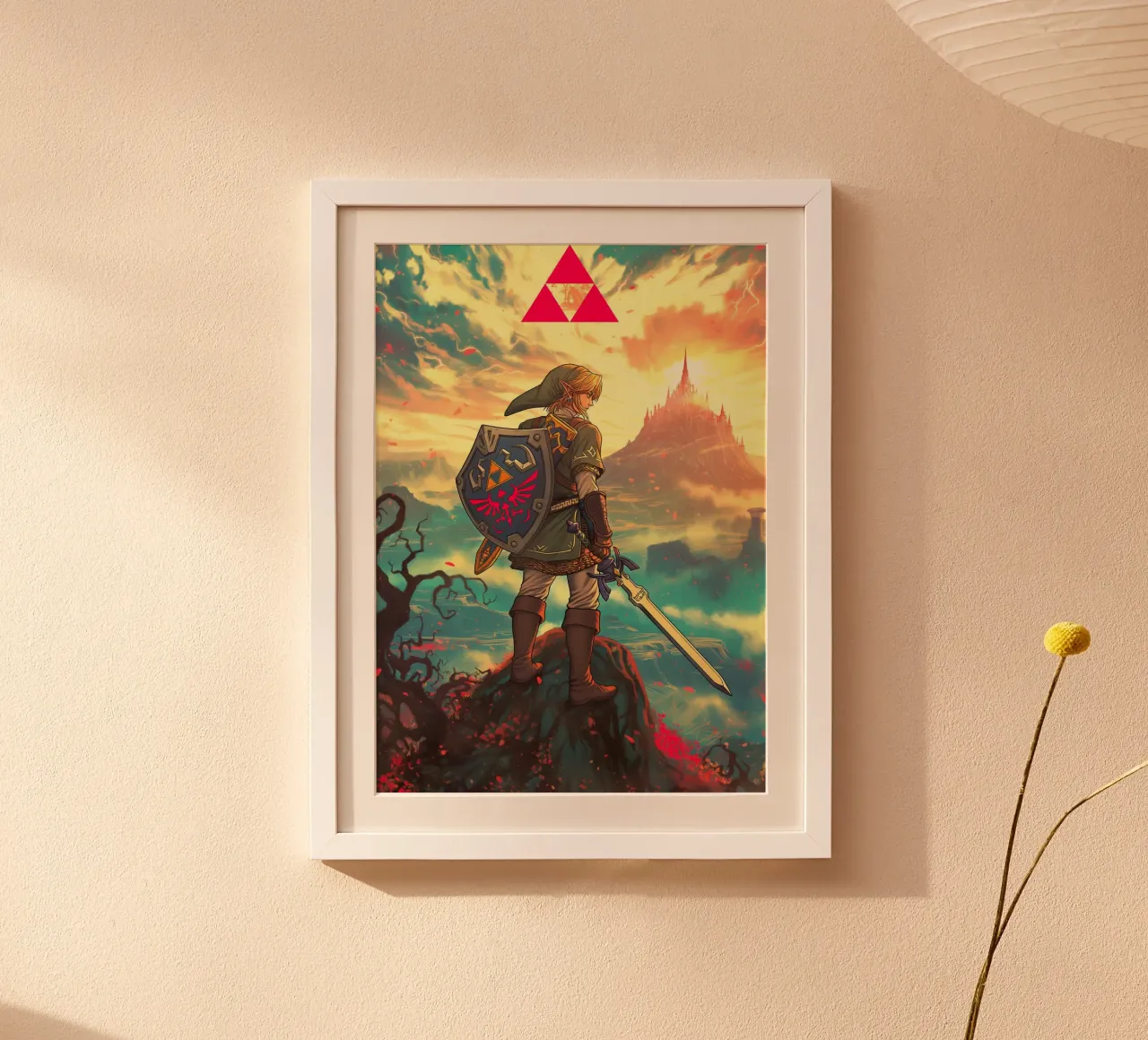 Link La leggenda di Zelda poster con telaio in alluminio da Fleur de Lys
