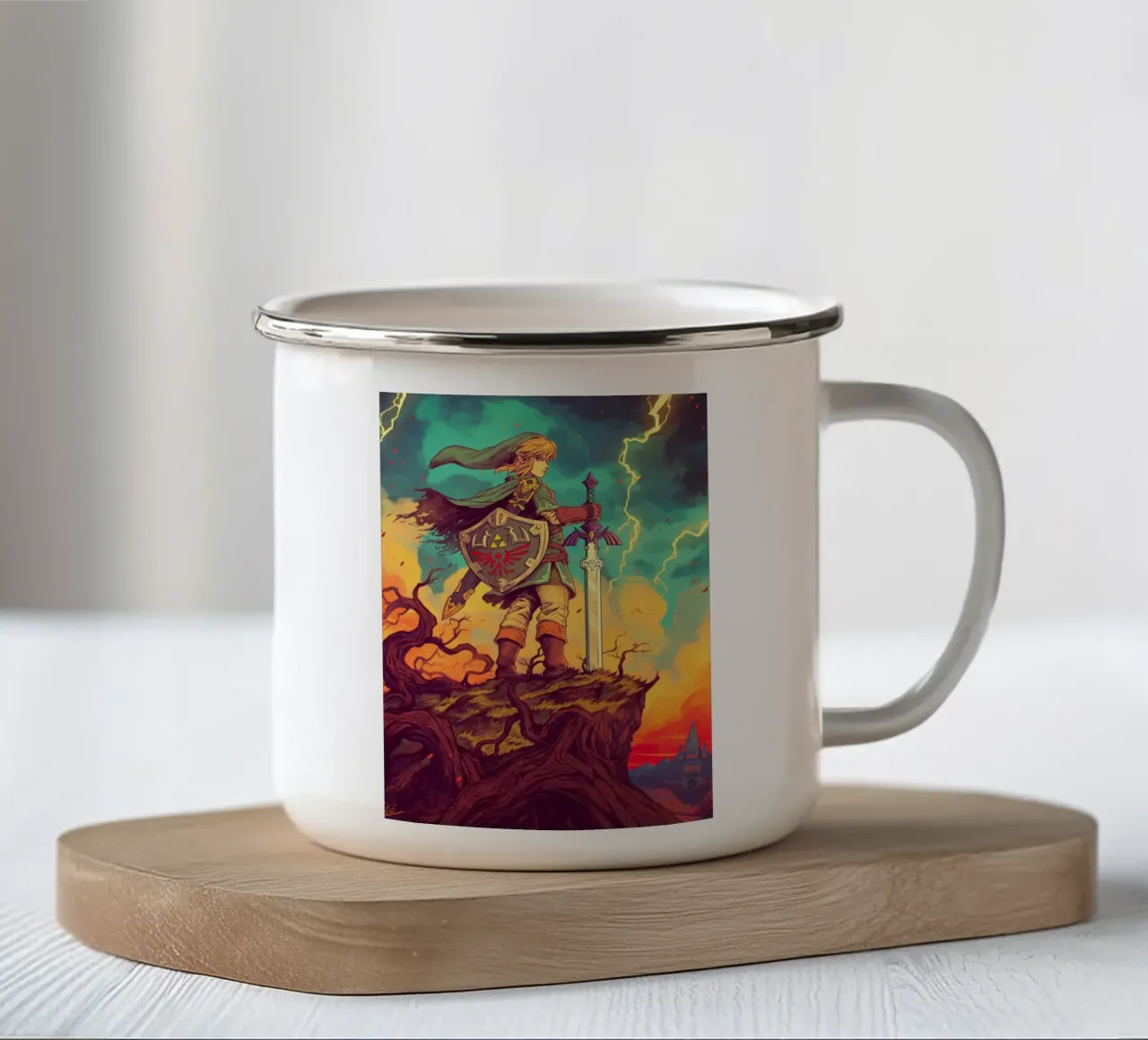 Link La leggenda di Zelda tazza in smalto da Fleur de Lys