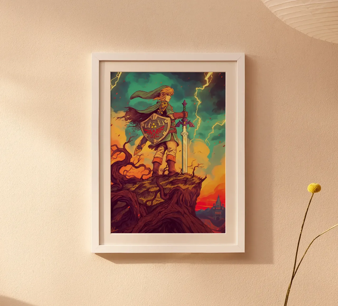 Link La leggenda di Zelda poster con telaio in plastica da Fleur de Lys