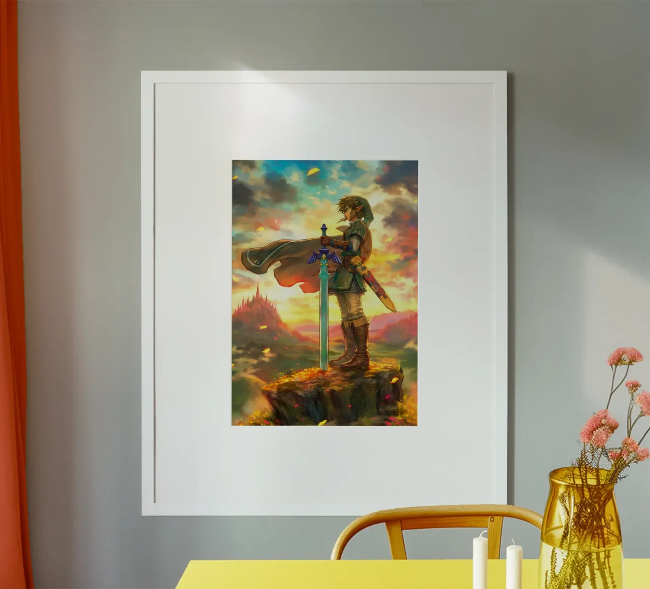 Link La leggenda di Zelda poster con telaio in plastica da Fleur de Lys