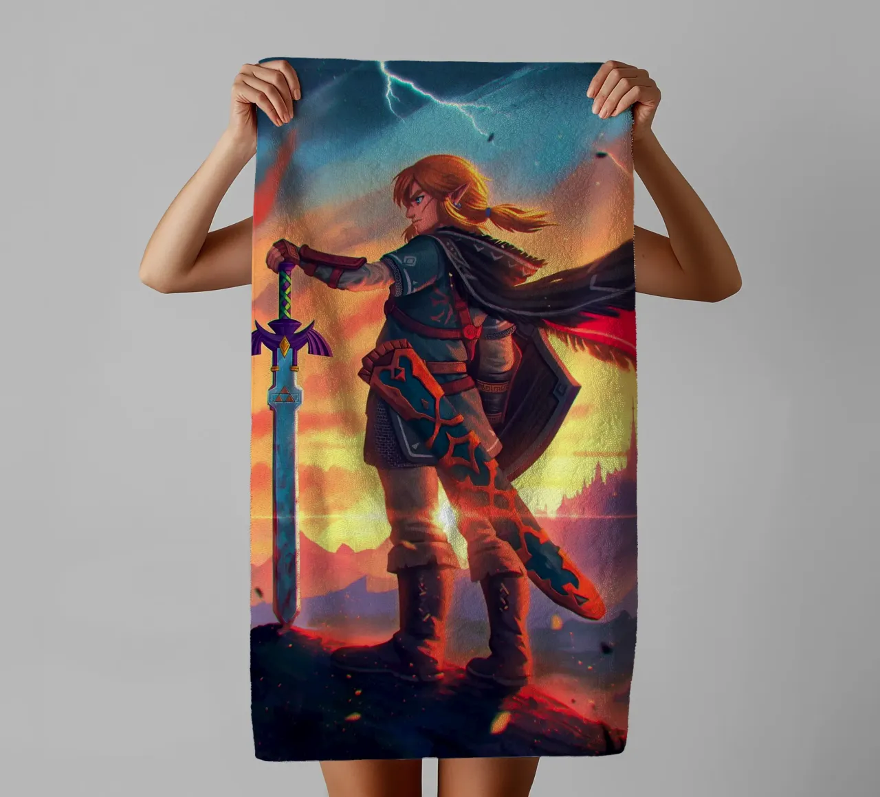 Link Legend of Zelda towel by Fleur de Lys