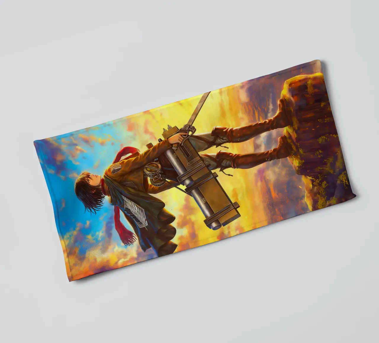 Mikasa Attack on Titan towel by Fleur de Lys