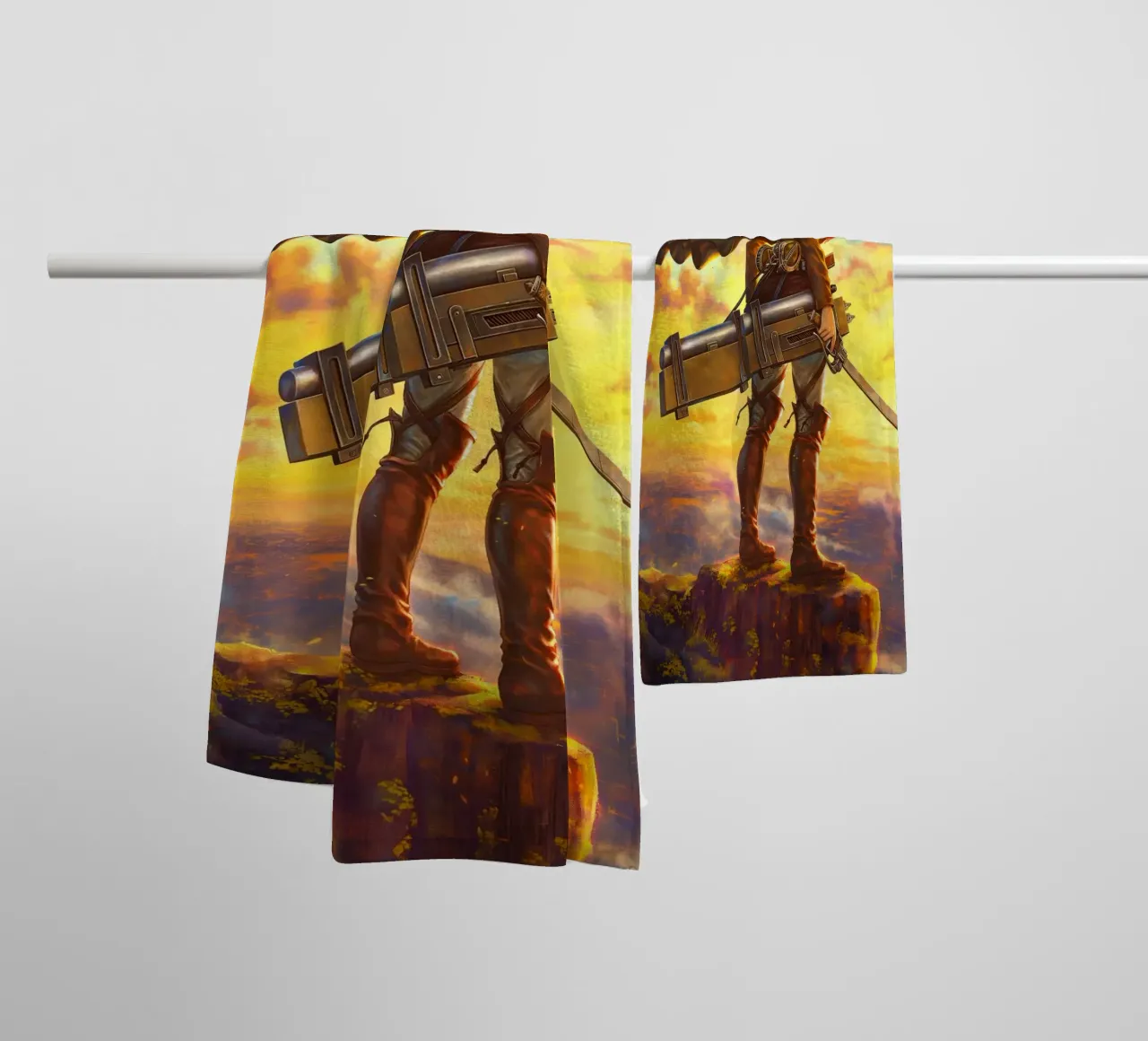 Mikasa Attack on Titan towel by Fleur de Lys