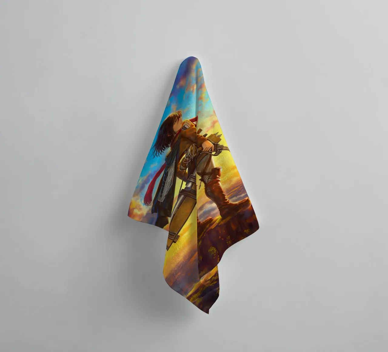 Mikasa Attack on Titan towel by Fleur de Lys