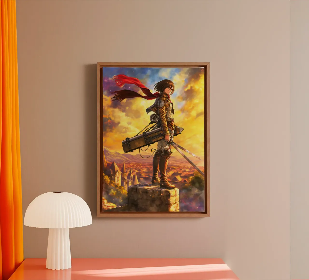 Mikasa Ackerman Attack on Titan canvas by Fleur de Lys