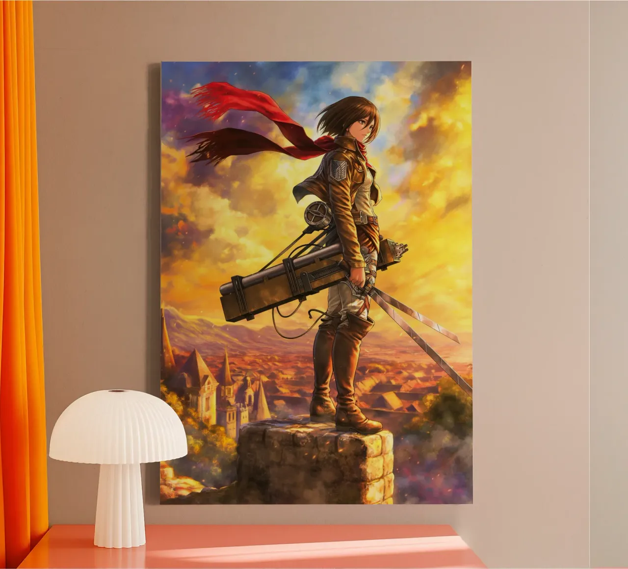 Mikasa Ackerman Attack on Titan canvas by Fleur de Lys