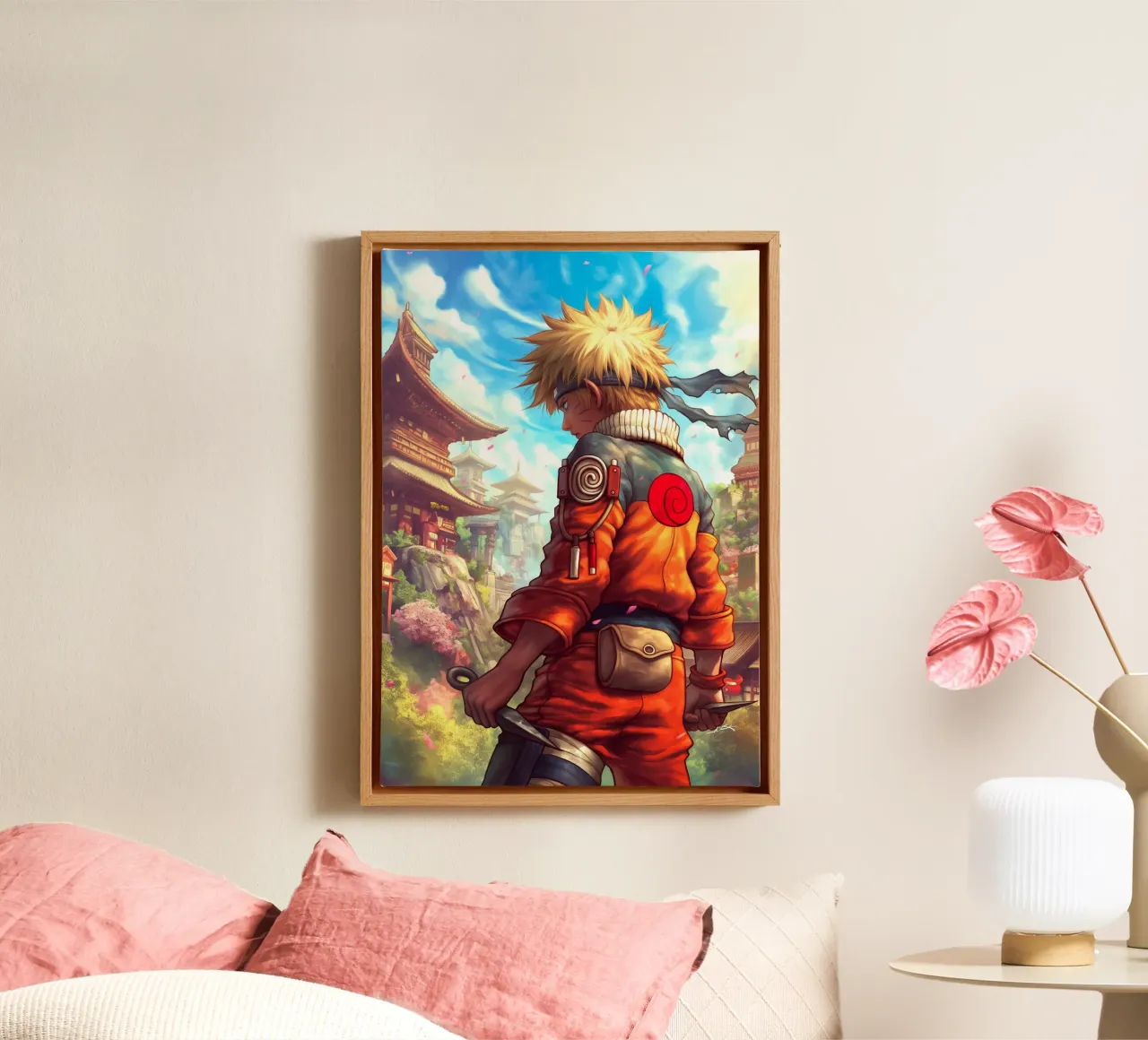 Naruto tela con Cornice a cassetta da Fleur de Lys