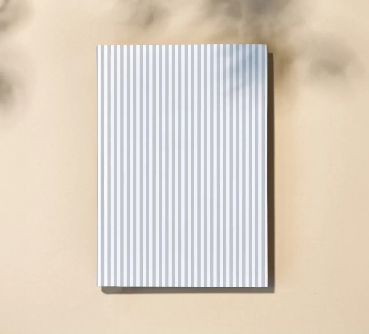 Minimal Basic Classic Bold Stripes 2 | White and Light Grey notebook by Beauty in Simplicity