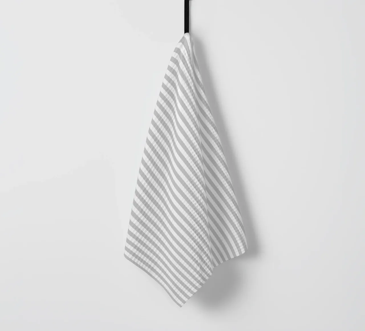 Minimal Basic Classic Bold Stripes 2 | Bianco e grigio chiaro canovaccio da cucina da Beauty in Simplicity