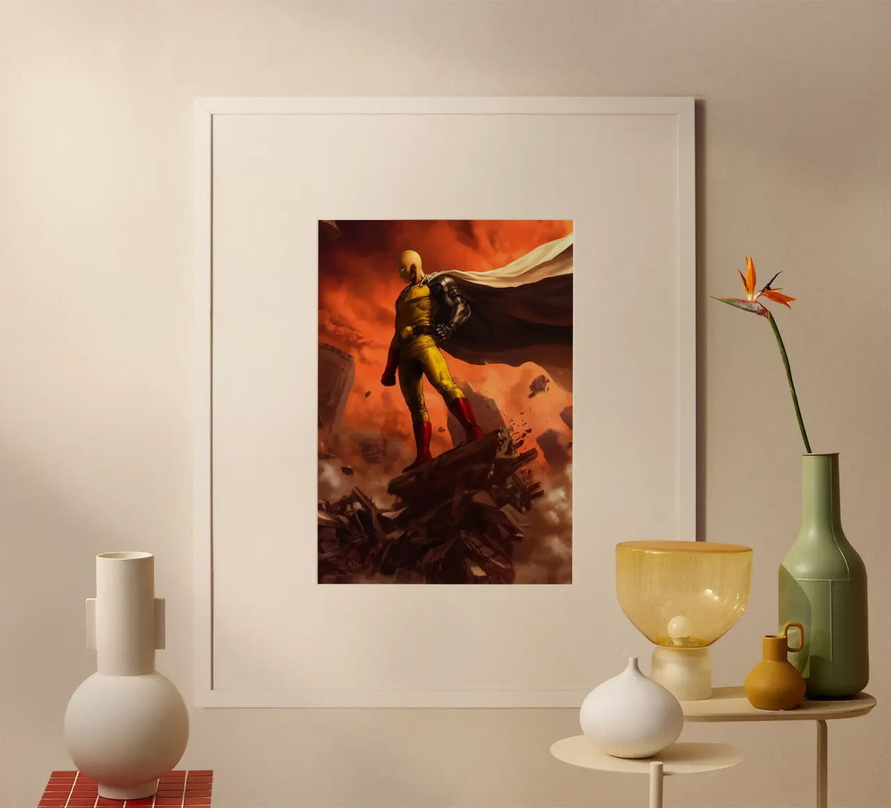 Saitama One Punch Man poster da Fleur de Lys