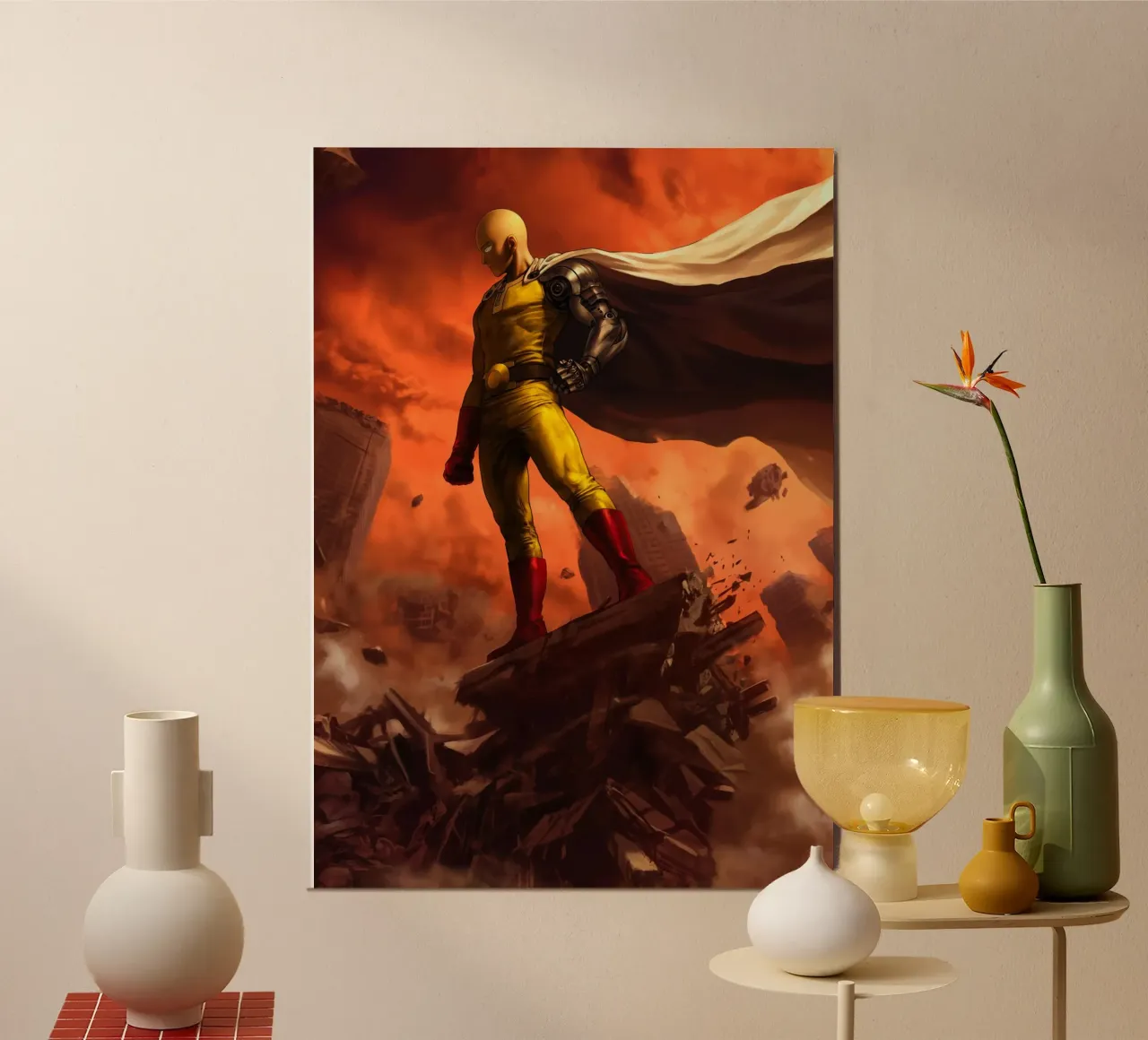 Saitama One Punch Man poster da Fleur de Lys