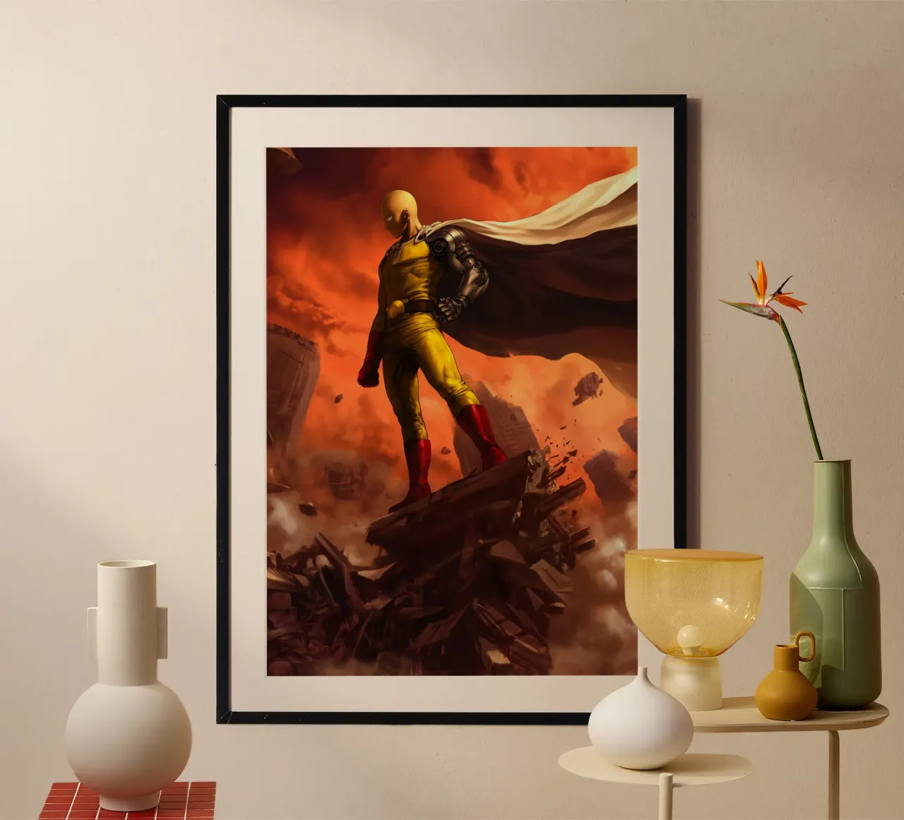 Saitama One Punch Man poster da Fleur de Lys