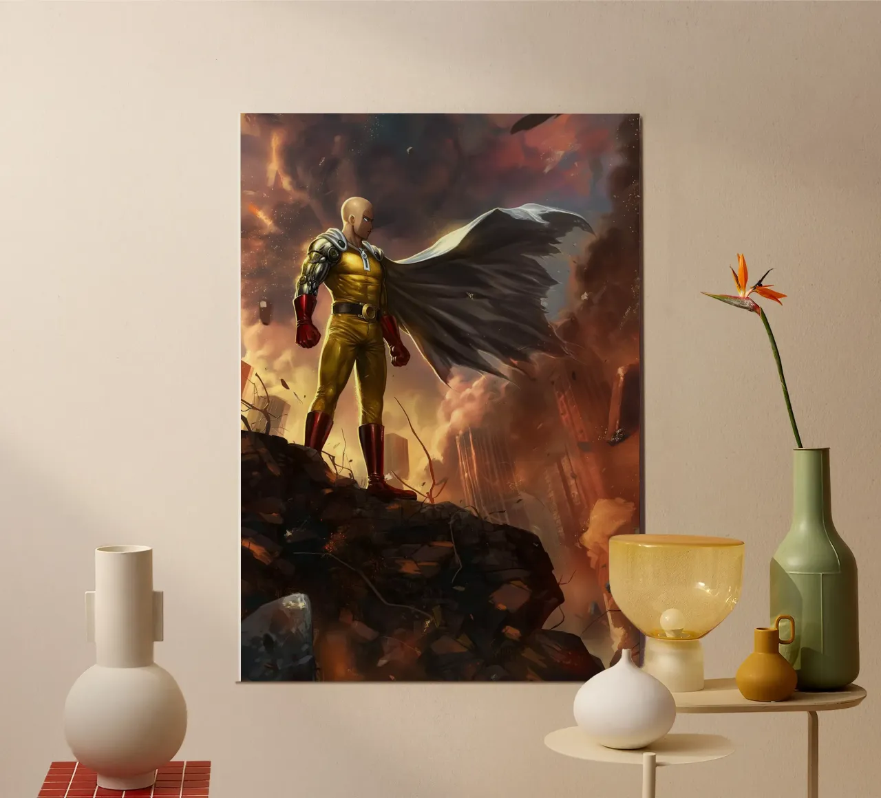Saitama One Punch Man poster da Fleur de Lys