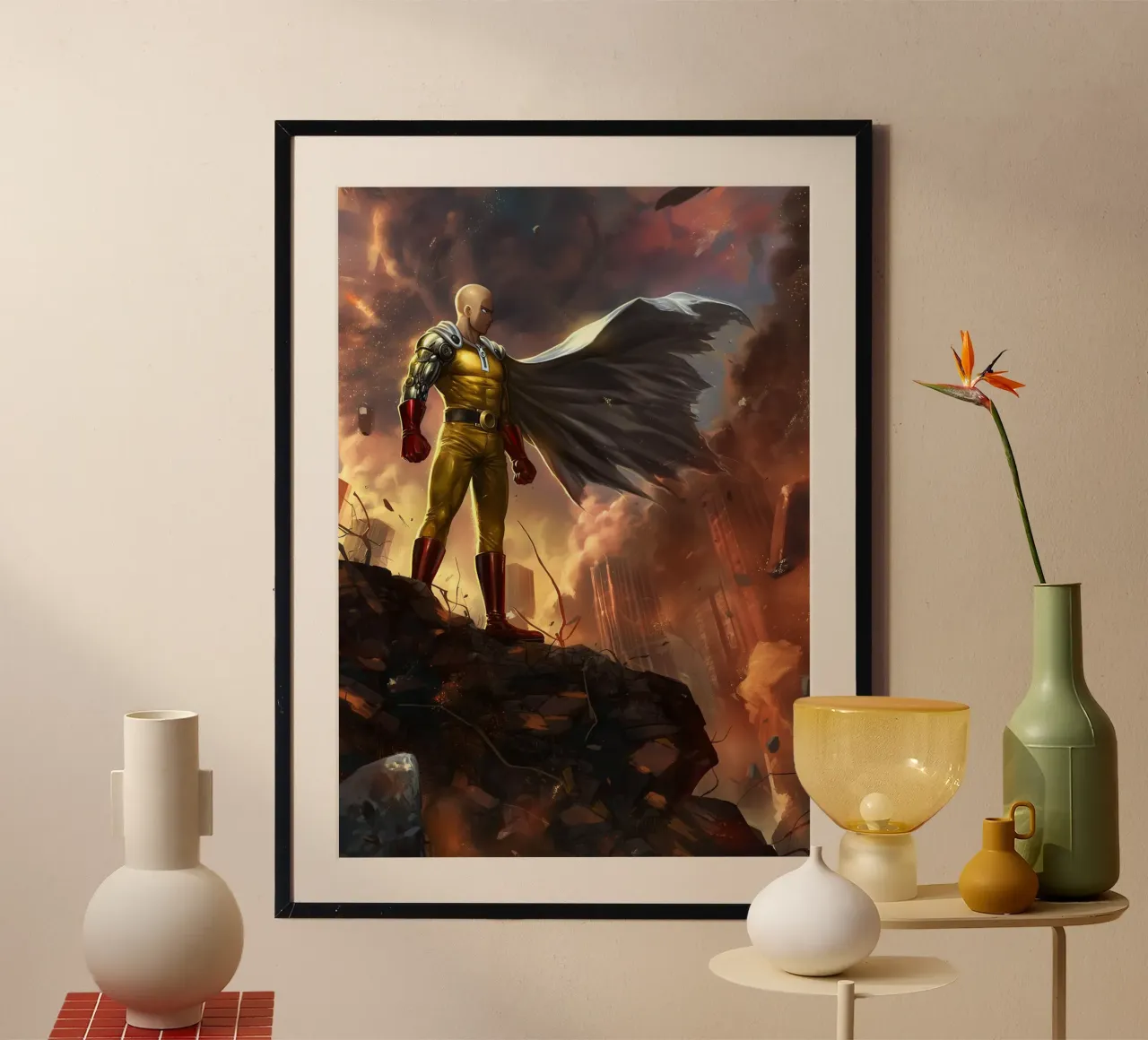 Saitama One Punch Man poster da Fleur de Lys
