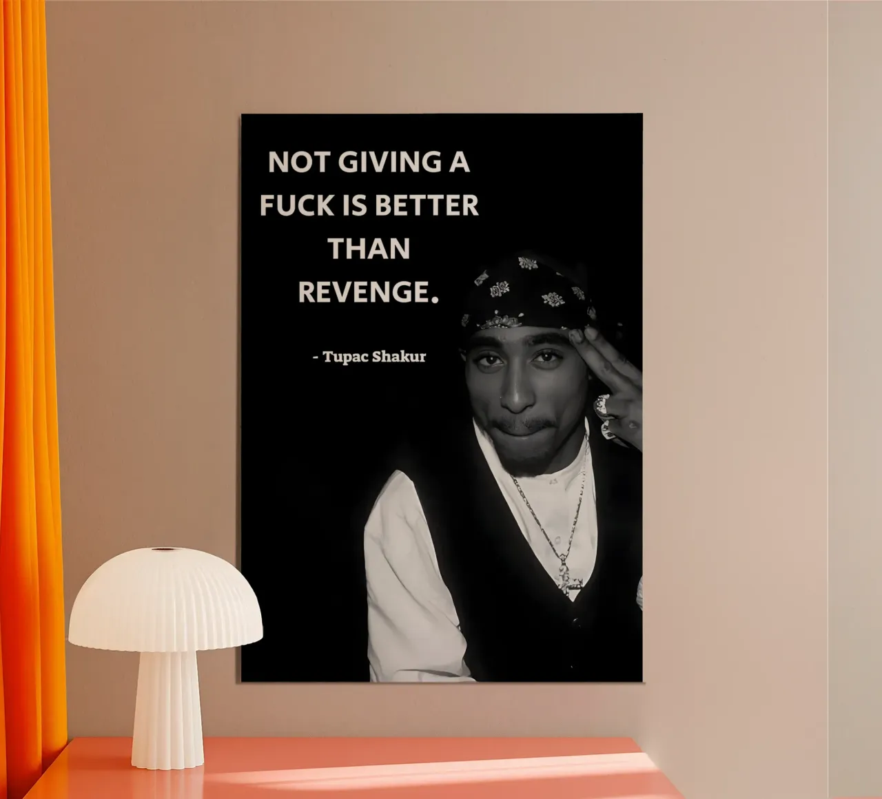 'Not giving iş better poster con telaio in alluminio da Type & Tape