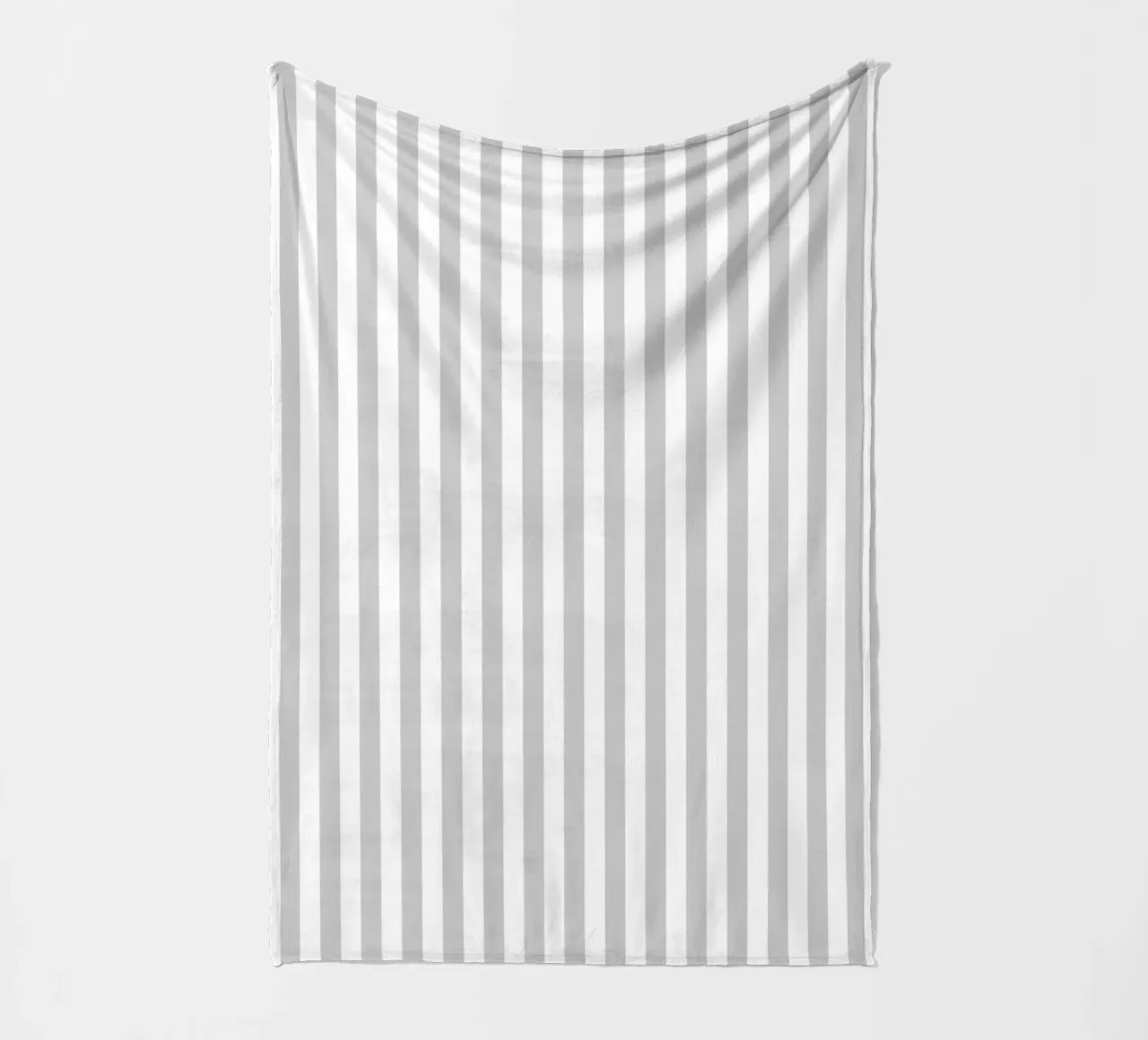 Minimal Basic Classic Bold Stripes | Bianco e grigio chiaro coperta in pile da Beauty in Simplicity