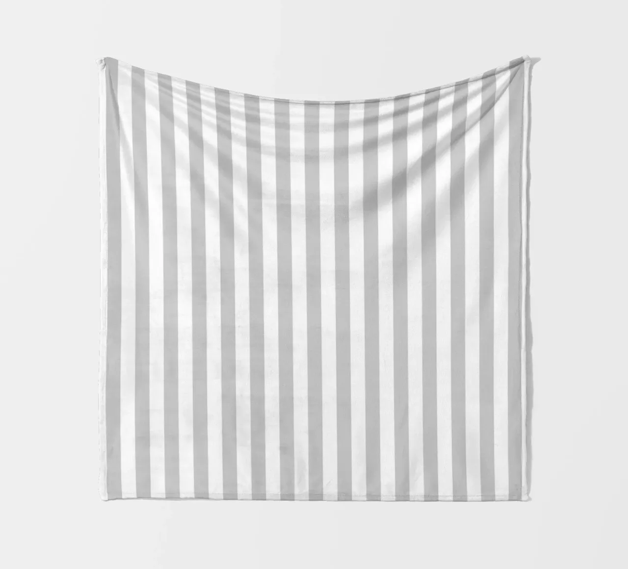 Minimal Basic Classic Bold Stripes | Bianco e grigio chiaro coperta in pile da Beauty in Simplicity