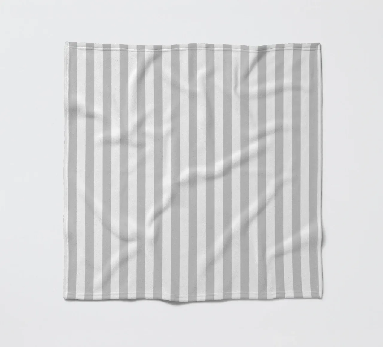 Minimal Basic Classic Bold Stripes | Bianco e grigio chiaro coperta in pile da Beauty in Simplicity