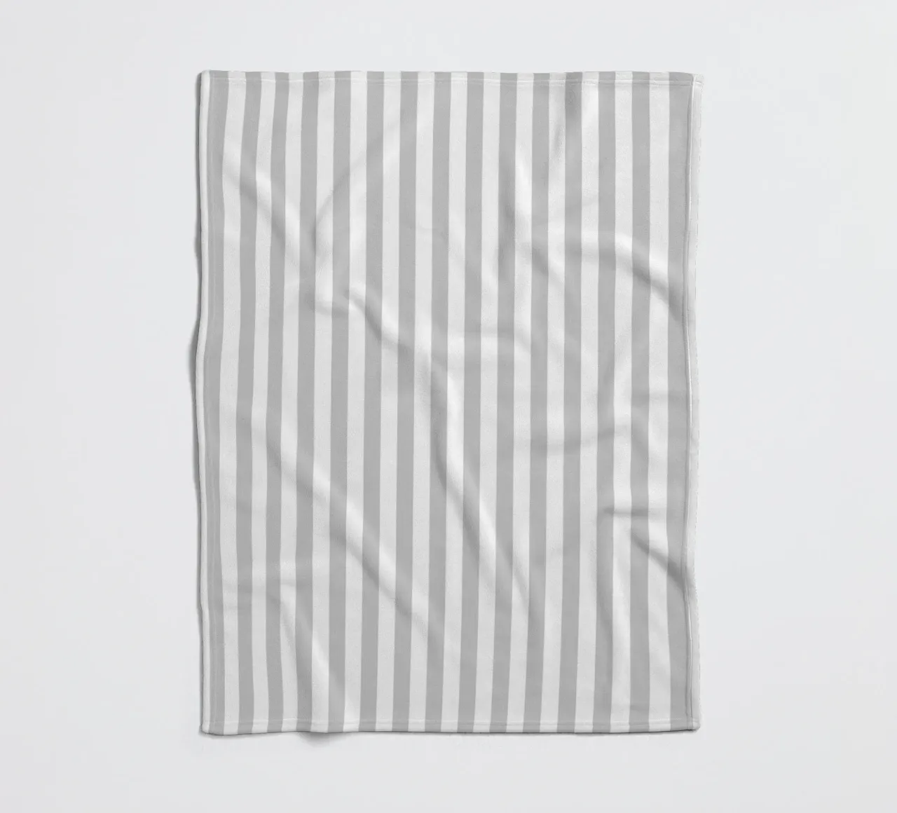 Minimal Basic Classic Bold Stripes | Bianco e grigio chiaro coperta in pile da Beauty in Simplicity