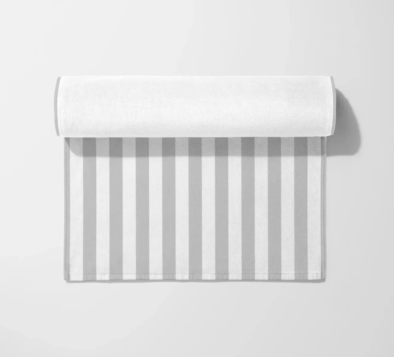 Minimal Basic Classic Bold Stripes | Bianco e grigio chiaro telo mare da Beauty in Simplicity