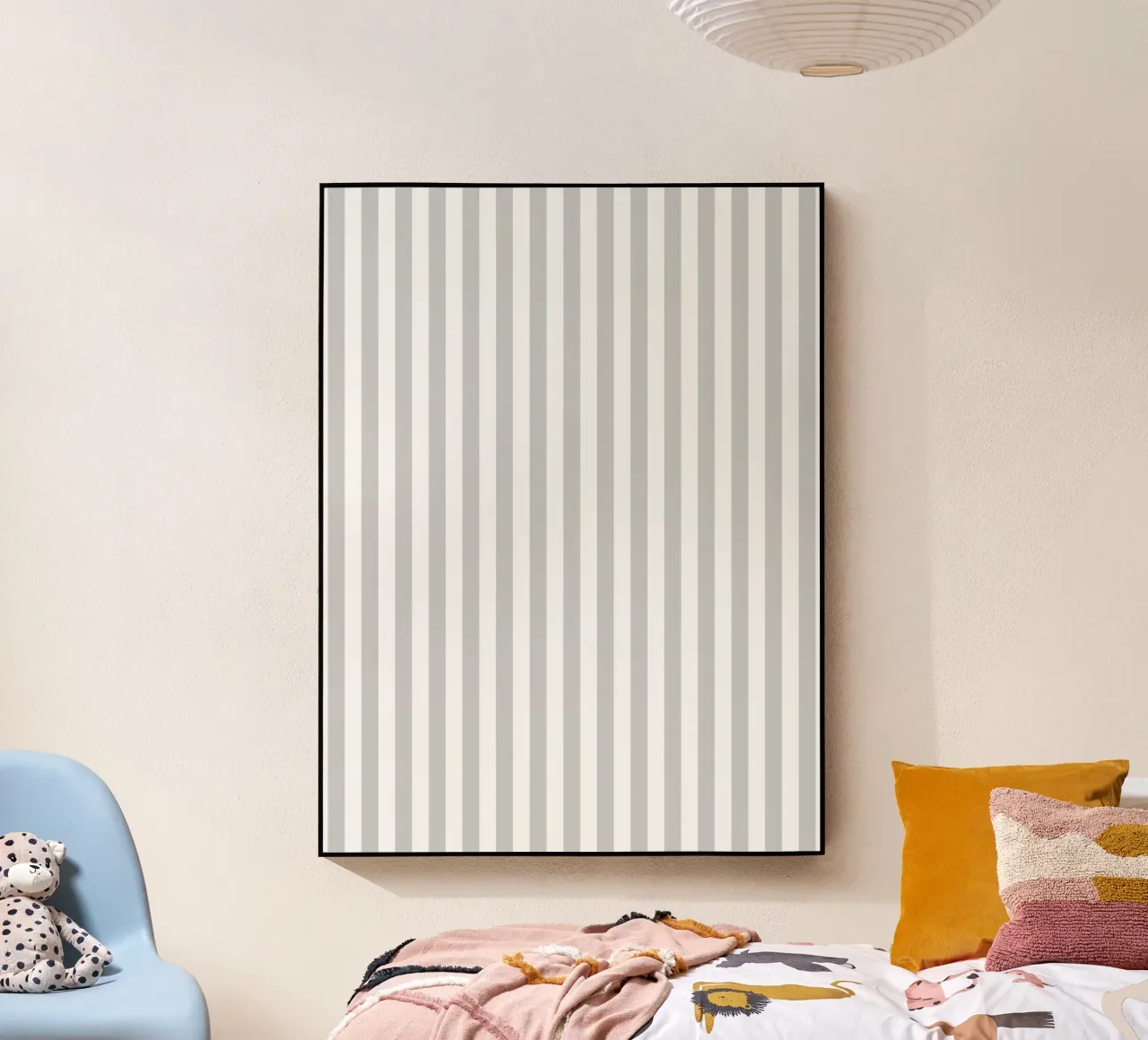Minimal Basic Classic Bold Stripes | Bianco e grigio chiaro plexiglass da Beauty in Simplicity