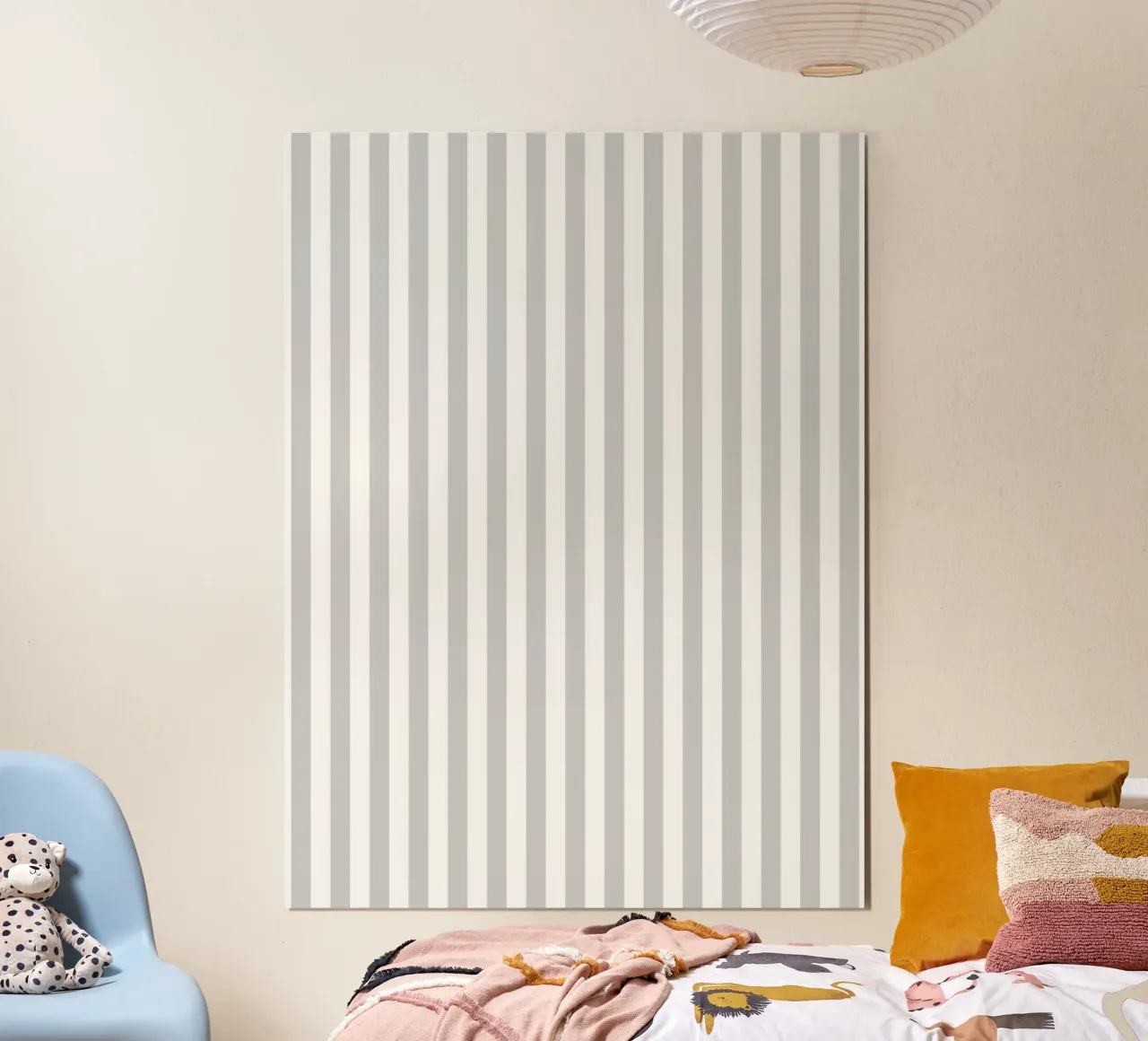Minimal Basic Classic Bold Stripes | Bianco e grigio chiaro poster da Beauty in Simplicity