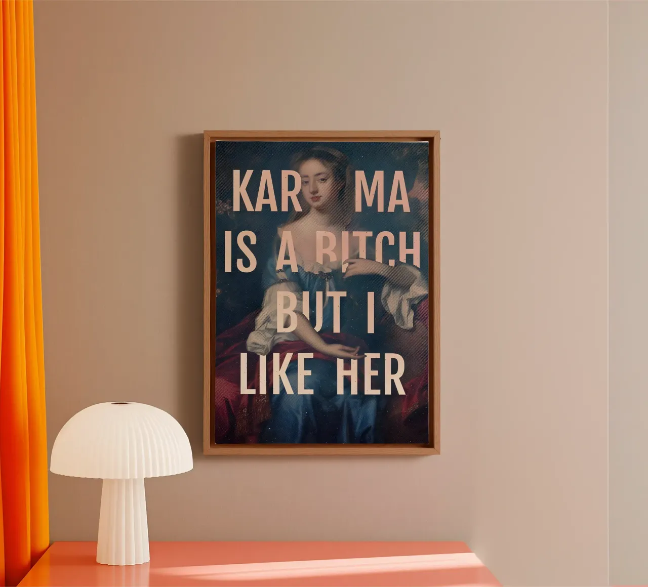 Karma canvas met Baklijst van Type & Tape