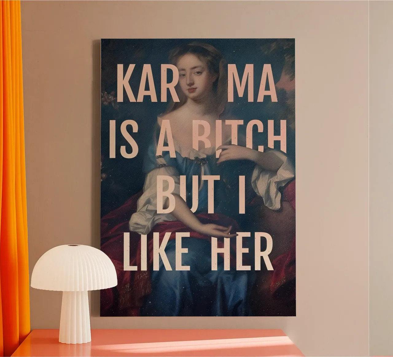 Karma canvas met Baklijst van Type & Tape