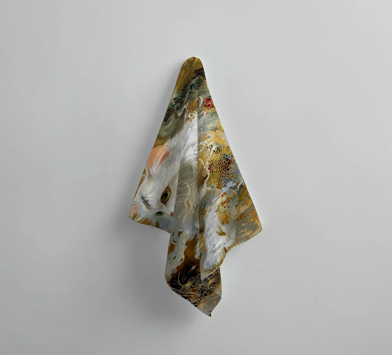 Ukiyo-e Cat towel by Fleur de Lys
