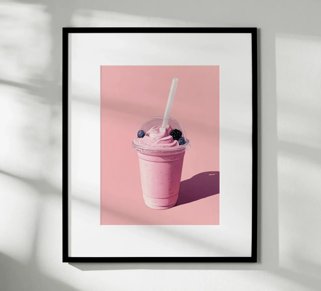 Süßer Sommer Smoothie Poster mit Aluminium Rahmen von Carinaprint