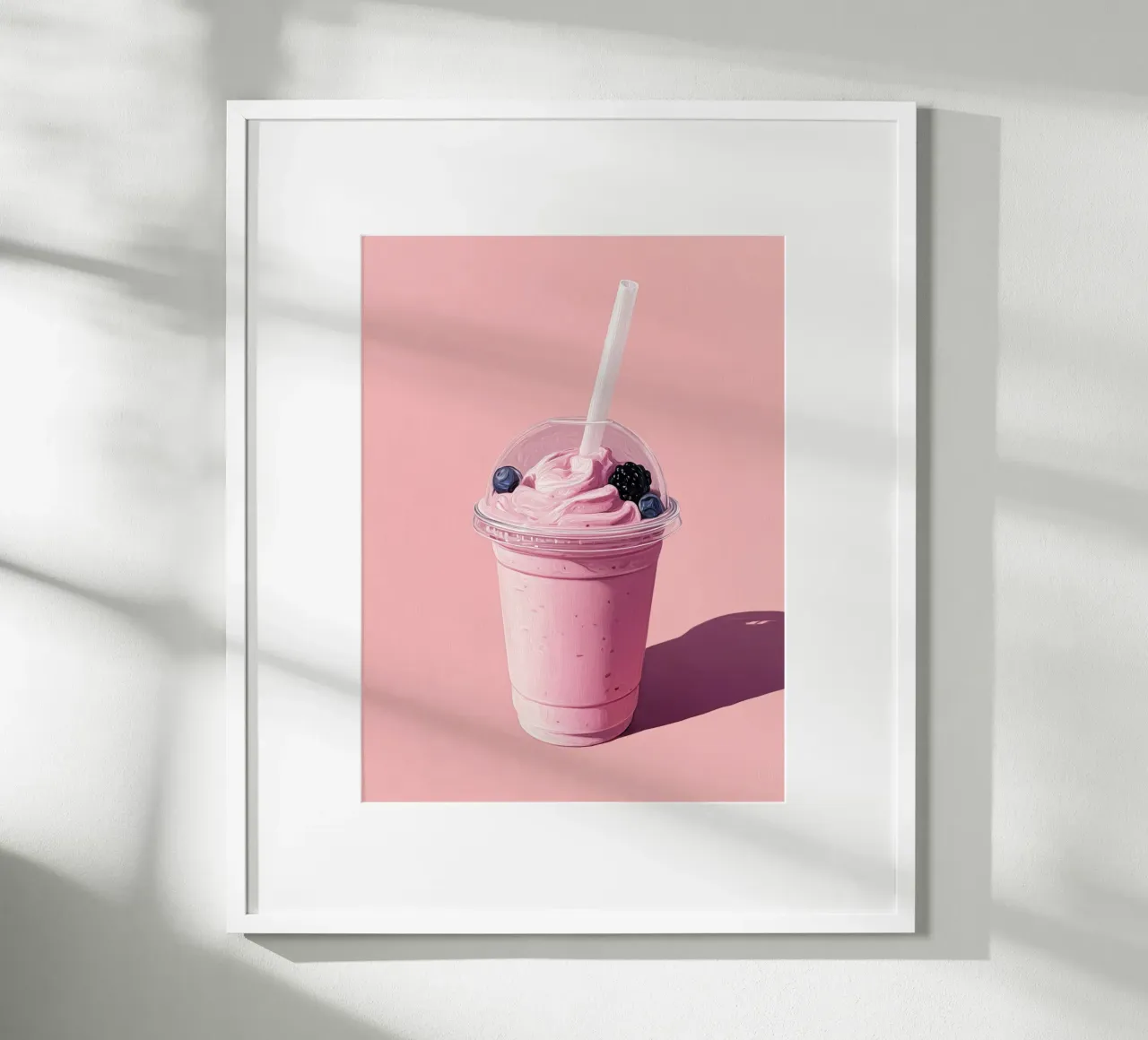 Süßer Sommer Smoothie Poster mit Aluminium Rahmen von Carinaprint