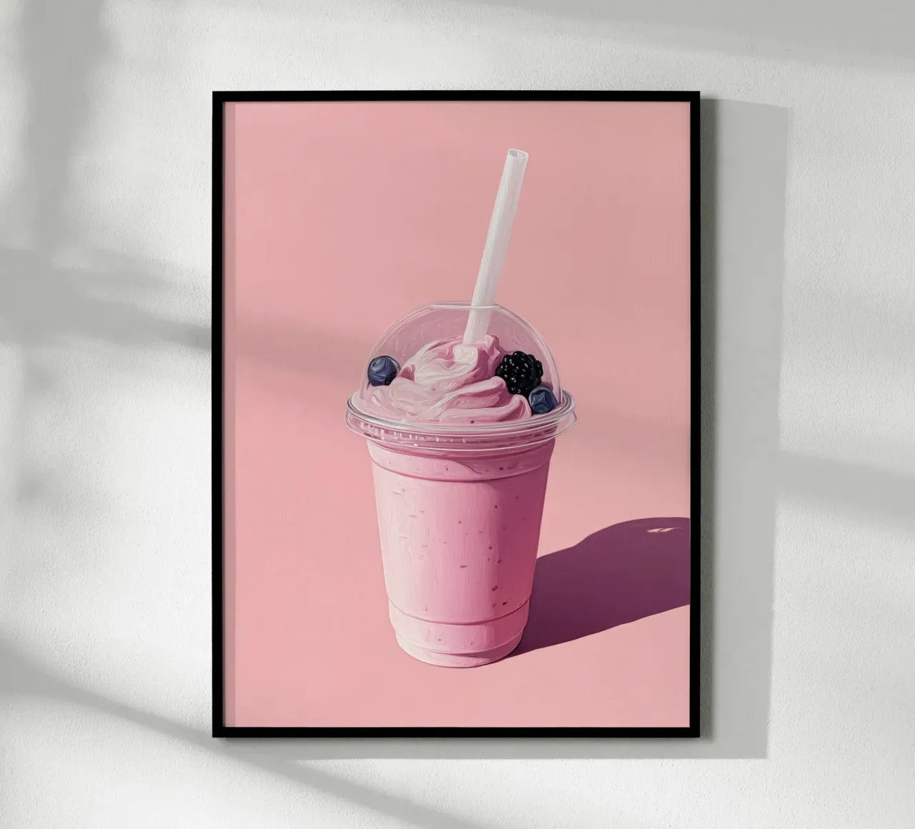 Süßer Sommer Smoothie Poster mit Aluminium Rahmen von Carinaprint