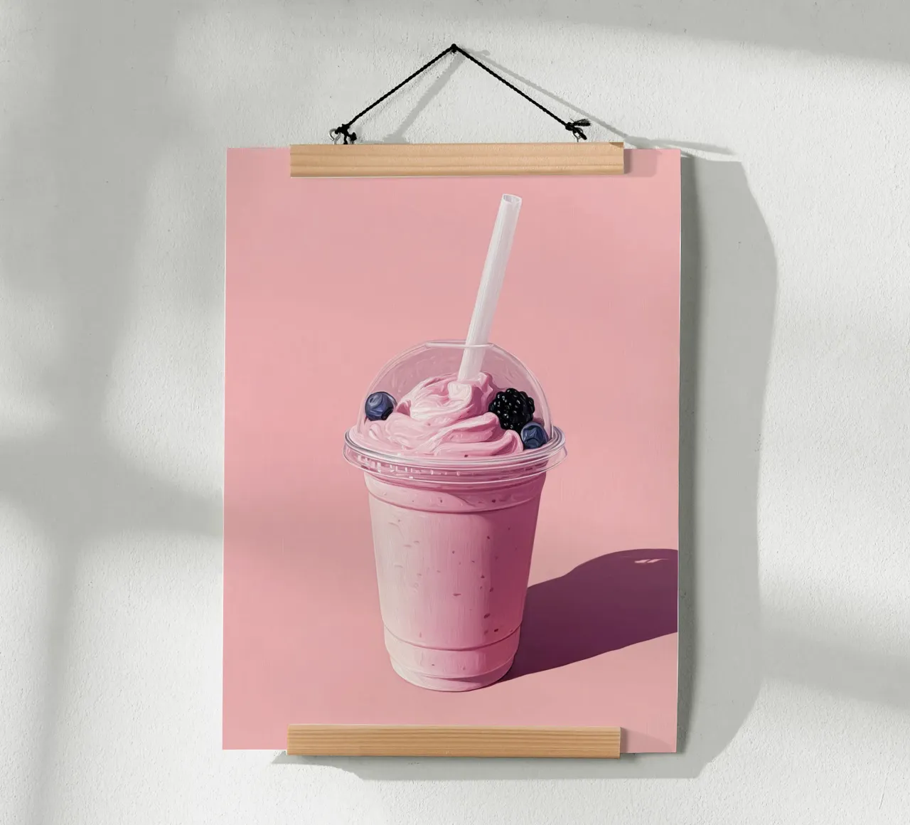 Süßer Sommer Smoothie Poster mit Aluminium Rahmen von Carinaprint