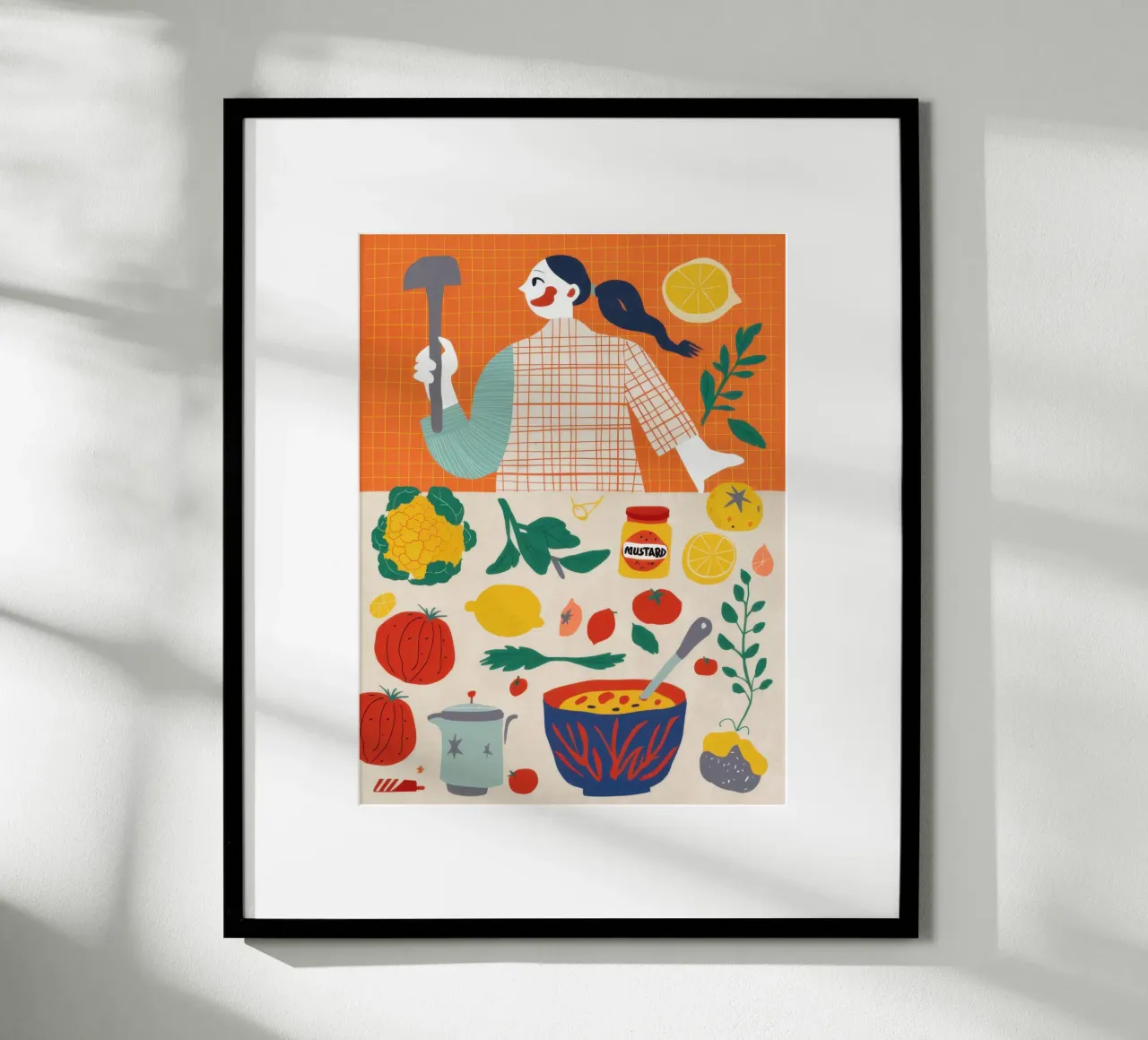 Gioia del raccolto in cucina poster con telaio in plastica da Scaller Stars