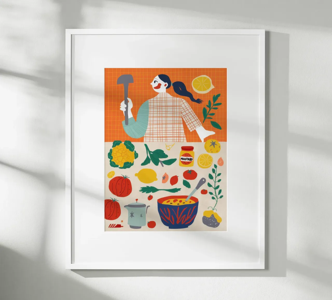 Gioia del raccolto in cucina poster con telaio in plastica da Scaller Stars