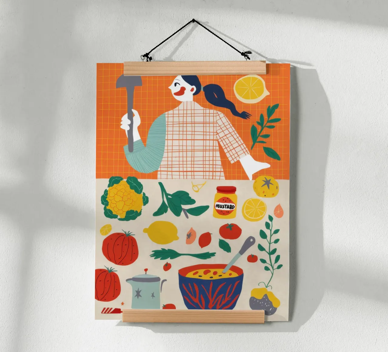 Gioia del raccolto in cucina poster con telaio in plastica da Scaller Stars